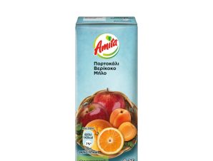 Φρουτοποτό Πορτοκάλι-Μήλο-Βερίκοκο Amita (250 ml)