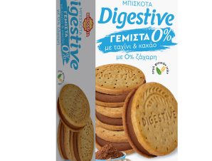 Μπισκότα Digestive γεμιστά Χωρίς Ζάχαρη με Κρέμα Ταχίνι και Κακάο Βιολάντα (200g)