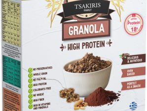 Δημητριακά Granola με Βρώμη και Σοκολάτα Πλούσια σε Πρωτεΐνη Le Petit Dejeuner Tsakiris Family (500g)