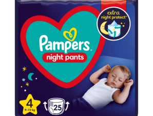 Πάνες-Βρακάκι Νο4 (9-15kg) Pampers Night Pants (25τεμ)