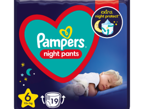Πάνες-Βρακάκι Νο6 (15+kg) Pampers Night Pants (19τεμ)