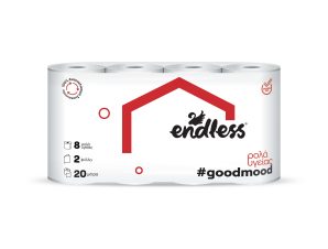 Χαρτί Υγείας 2φύλο Good Mood Endless (8 ρολά*62g)